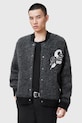 Вълнена жилетка AllSaints JACKSON вълна сив M010KC