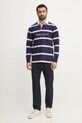 Hackett London longsleeve bawełniany HM570848 granatowy SS25