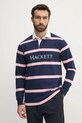 Odzież Hackett London longsleeve bawełniany HM570848 granatowy