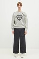 Светр з домішкою льону Human Made Heart Knit Sweater HM29CS002 сірий