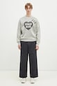Human Made linen blend jumper Heart Knit Sweater HM29CS002 gray