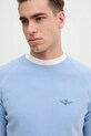 Aeronautica Militare pulover de bumbac albastru MA1556L560