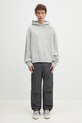 MKI MIYUKI ZOKU sweter z domieszką wełny Mohair Blend Knit Hoody MOHAIR.BLEND.KNIT.HOODY szary