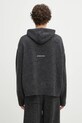 Odzież MKI MIYUKI ZOKU sweter z domieszką wełny Mohair Blend Knit Hoody MOHAIR.BLEND.KNIT.HO.BL szary