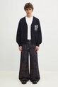 Kenzo kardigan wełniany Kamon FF55CA7283BA.79 granatowy