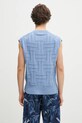 Clothing Kenzo cotton gilet Weave FF55PU7073CB.64 blue