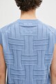 Kenzo cotton gilet Weave FF55PU7073CB.64 blue