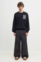 Vlněný svetr Kenzo Kamon FF55PU7283BA.79 námořnická modř