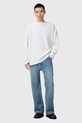 AllSaints longsleeve bawełniany FOSTER M026JC biały