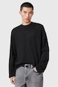 Хлопковый лонгслив AllSaints FOSTER хлопок чёрный M026JC
