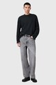 AllSaints longsleeve din bumbac FOSTER negru M026JC