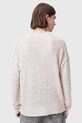 AllSaints sweter wełniany CHILLION beżowy M028KC