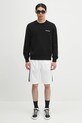 Bavlněný svetr Palm Angels Classic Logo Emb PMHE027C99KNI0021003 černá