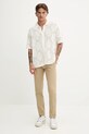 Levi's kardigan bawełniany SWEATER CAMP SHIRT 0013G beżowy SS25