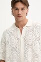 Levi's cardigan din bumbac SWEATER CAMP SHIRT bej 0013G