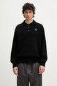 Vuneni pulover Ader Error Apparel-Top bez uzorka crna BO42FYKT0102BK