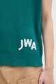 JW Anderson kamizelka z domieszką kaszmiru Jwa V Neck zielony KW1349.YN0398.540