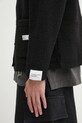 NEIGHBORHOOD kardigan wełniany Wool Jersey Cardigan czarny 242FPNH.CSM14