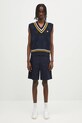 Human Made kamizelka lniana Heart Knit Vest HM29CS006 granatowy