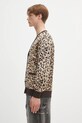 Pamučni kardigan Wacko Maria leopard jacquard 25SS.WMK.KN14 bež SS25