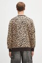 Oblečení Bavlněný kardigan Wacko Maria leopard jacquard 25SS.WMK.KN14 béžová