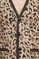 Bavlněný kardigan Wacko Maria leopard jacquard béžová 25SS.WMK.KN14