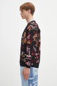 Wacko Maria kardigan bawełniany jacquard 25SS.WMK.KN20 czarny SS25