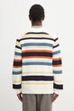 Odzież Maison Kitsuné sweter Comfort Striped OM00506KT1129 beżowy