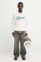 Maison Kitsuné sweter Kitsune Varsity Embroidered OM00808KT1137 beżowy