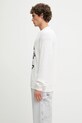 Maison Kitsuné sweter Abstract Daisy Intarsia OM00811KT1138 biały SS25