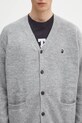 A Bathing Ape kids' linen blend cardigan One point gray 1K80120004