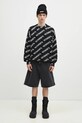 VETEMENTS pulover de lana Monogram UA66KN150B negru