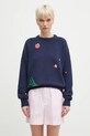 Fiorucci maglione in misto lana Multipatch Dinosaur M02SPKSW255KN01BL05 blu navy SS25