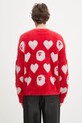 Svetr z vlněné směsi A Bathing Ape I love bape monogram 1K80220006 červená