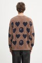 Svetr z vlněné směsi A Bathing Ape I love bape monogram 1K80220006 hnědá