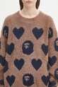 Svetr z vlněné směsi A Bathing Ape I love bape monogram 1K80220006