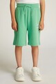 Детские хлопковые шорты Calvin Klein Jeans casual зелёный IU0IU00578.128.176.PPYA