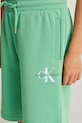 Дитячі бавовняні шорти Calvin Klein Jeans IU0IU00578.128.176.PPYA зелений