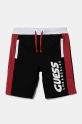 Guess pantaloni scurți din bumbac pentru copii casual negru L5RD01.KA6R4.PPYA