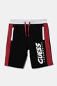 Дитячі бавовняні шорти Guess casual чорний L5RD01.KA6R4.PPYA