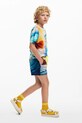 Desigual pantaloni scurti de baie copii Planet friendly albastru 25SBMW02