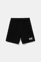 Дитячі бавовняні шорти EA7 Emporio Armani casual чорний 7B000026.AF10380
