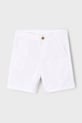 Dječje kratke hlače Mayoral chino serża basic Planet friendly bijela 202.5A.Mini.PPYA
