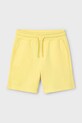 Detské krátke nohavice Mayoral s elastanom žltá 611.5G.Mini.PPYA