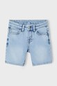 Mayoral szorty jeansowe dziecięce soft denim 3218.5B.Mini.PPYA niebieski SS25