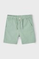 Mayoral pantaloni scurți din amestec de in pentru copii casual verde 3226.5H.Mini.PPYA