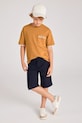 Mayoral pantaloni scurți din amestec de in pentru copii casual bleumarin 6202.7B.Junior.PPYA