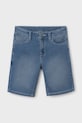 Детские джинсовые шорты Mayoral soft denim 6203.7F.Junior.PPYA голубой SS25
