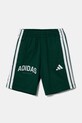 Дитячі бавовняні шорти adidas JM2440 зелений SS25