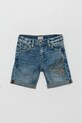 Guess pantaloni scurți din denim pentru copii casual albastru N5GD16.D41E0.PPYA